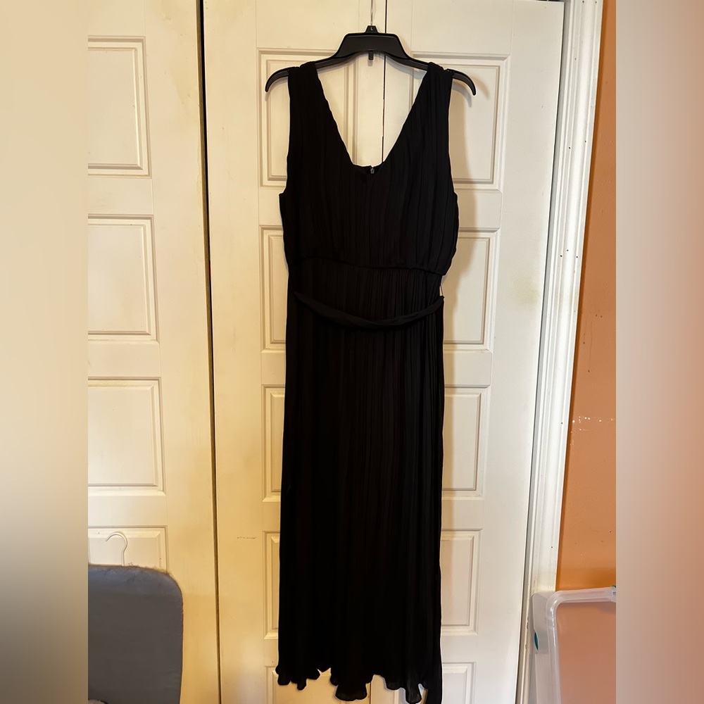 Pleated black jumpsuit